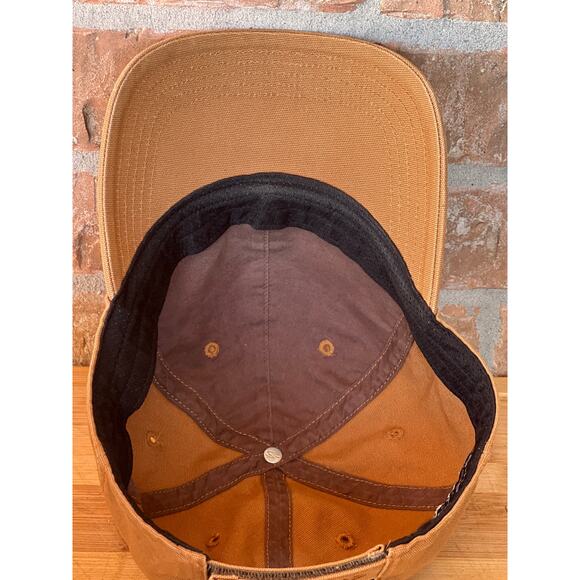 Carhartt Canvas Cap Adjustable Brown Cotton Adult Outdoor Hat Hunting - Picture 7 of 9